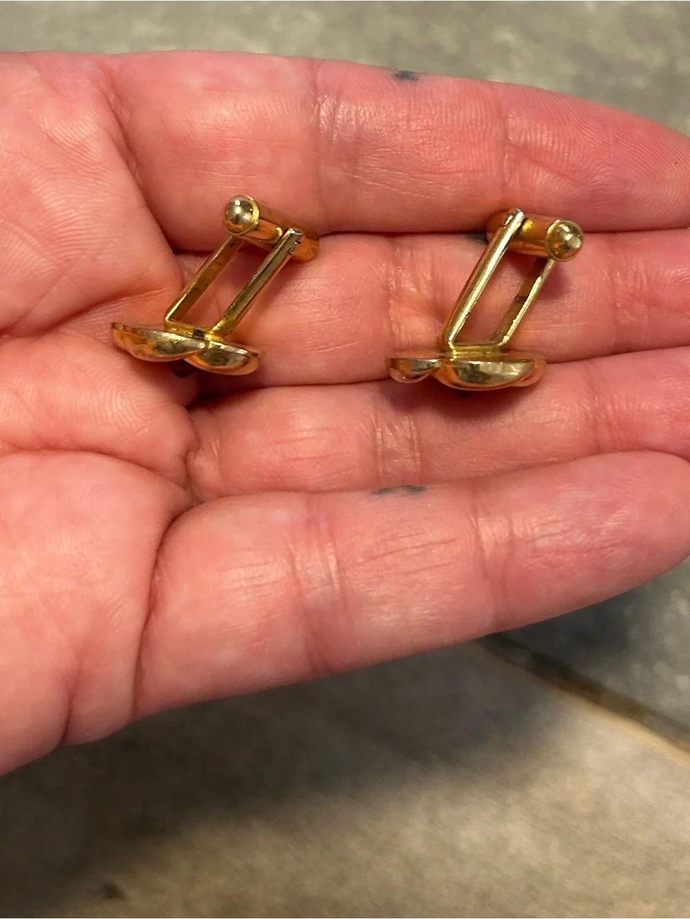 Vintage Ruby knot cufflinks